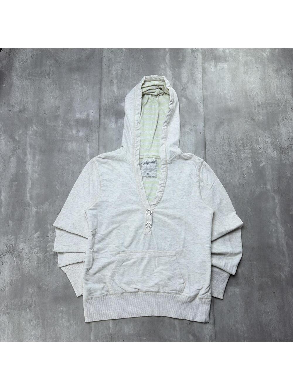 Y2K Gray Aeropostale Surf Grunge Skater Thermal Hoodie